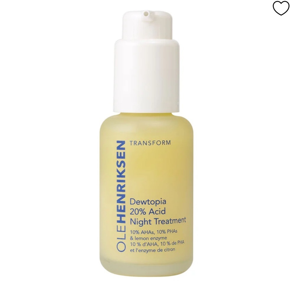 OLE HENRIKSEN Dewtopia 20% Acid Night Treatment ✨ NEW | AHA + PHA Serum